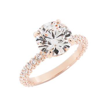 1.49 carat Round cut Diamond Three-Stone Engagement ring I/SI1