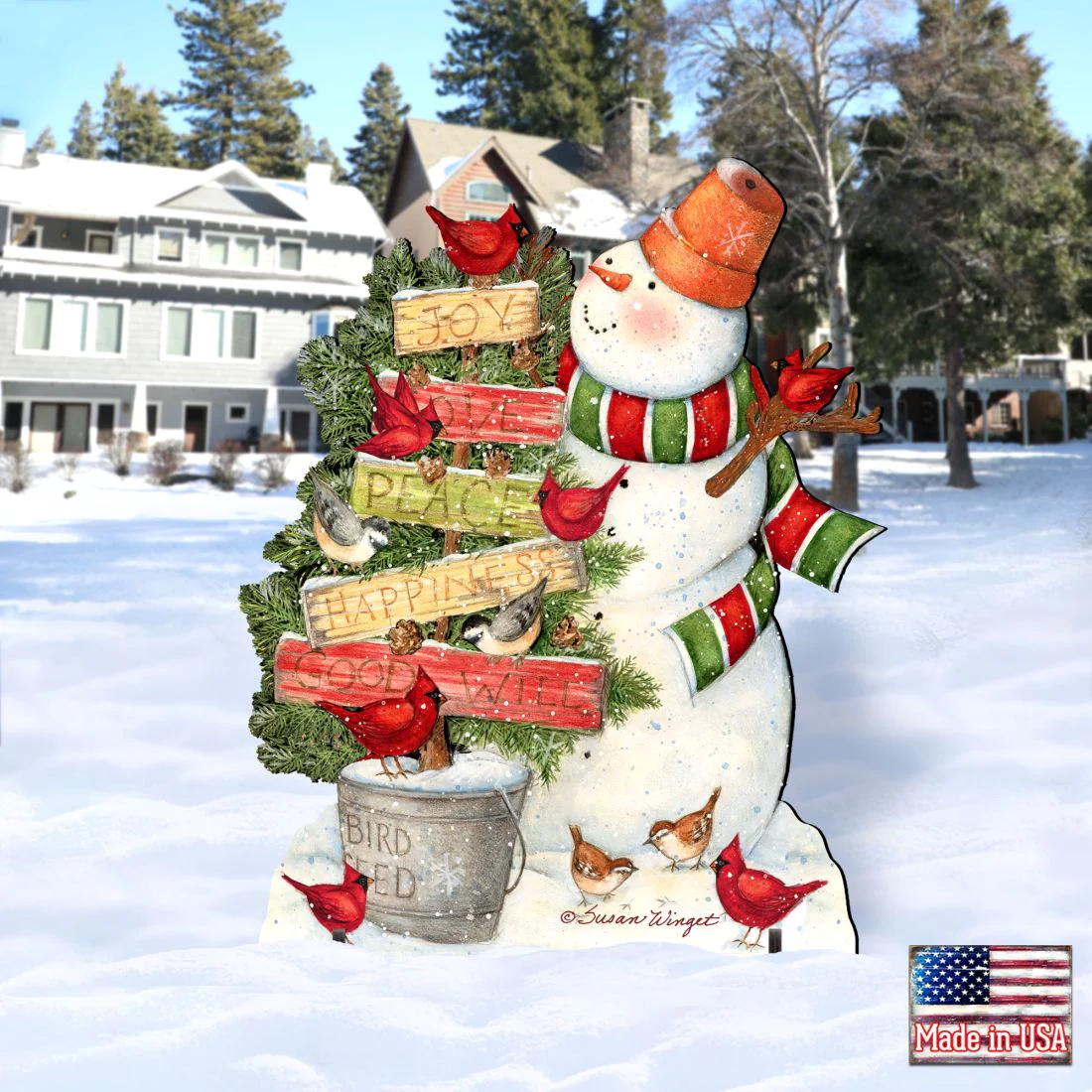 snowman Christmas outdoor scene