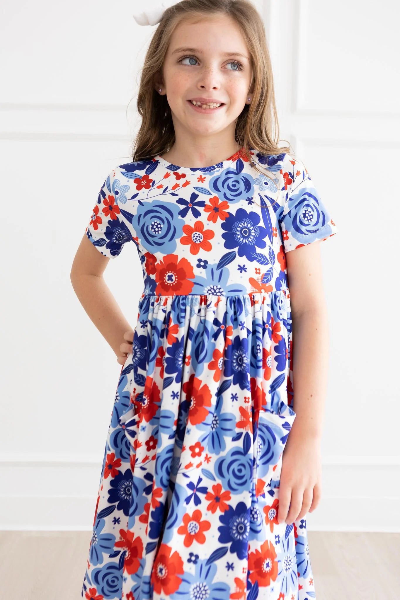 Jen Dress- Happy 4th Floral