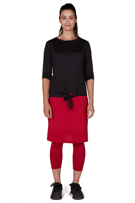 Red Snoga Faux Wrap Athletic Skirt – Be Modest Boutique