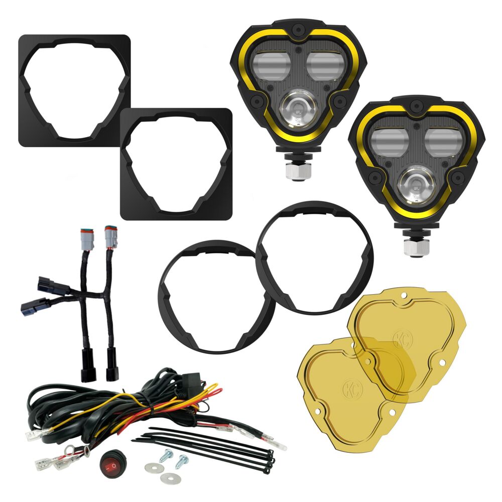 FLEX ERA® 3 Dual Mode SAE Fog LED Light Pods - 2-Light Master Kit - Jeep Aftermarket Bumpers - # 97147