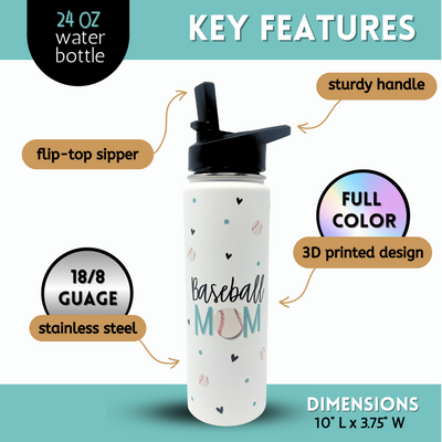 Personalized Nurse Gift Insulated Stainless Steel 32oz Water Bottle, RN  Gift Bottle, 12 hrs hot, 24 hrs cold, Birthdays