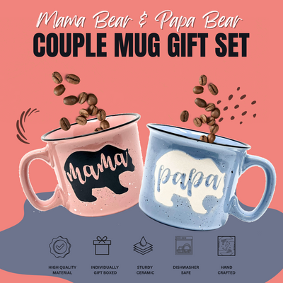 Mama Bear + Papa Bear Mug Set – Chalkfulloflove