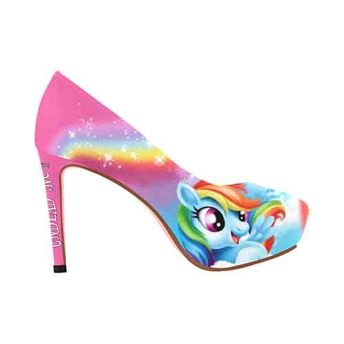 high heels rainbow
