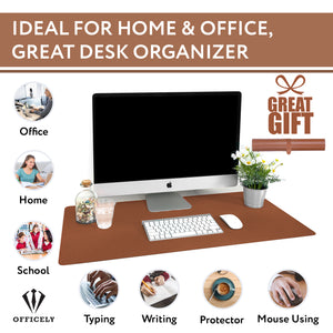 brown desk pad