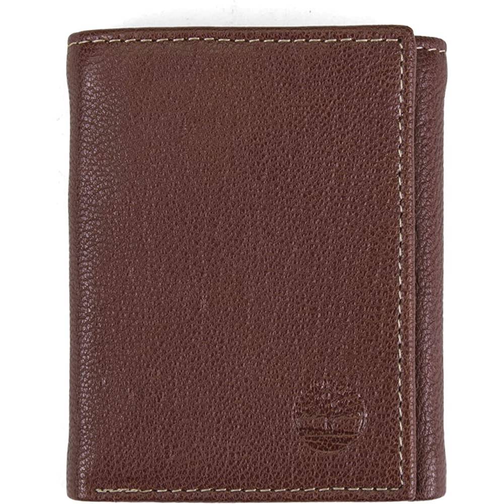 Timberland Men's Genuine Leather RFID Blocking Trifold Wallet | Multiple Colors - BR