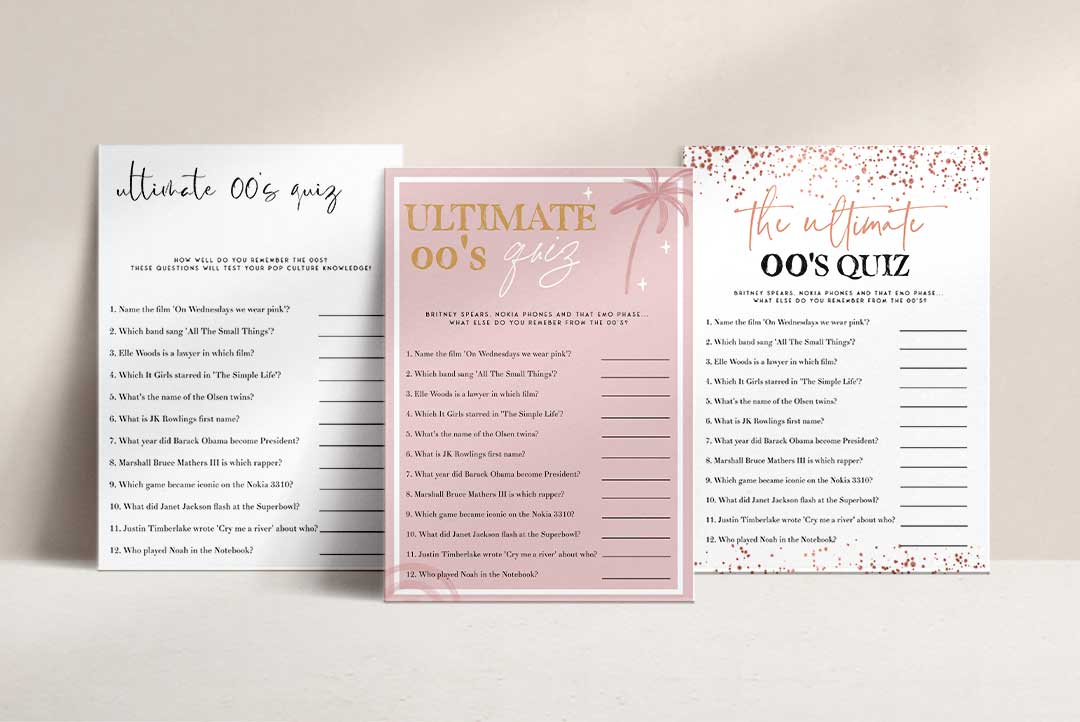 Ultimate 00's Quiz – OhHappyPrintables