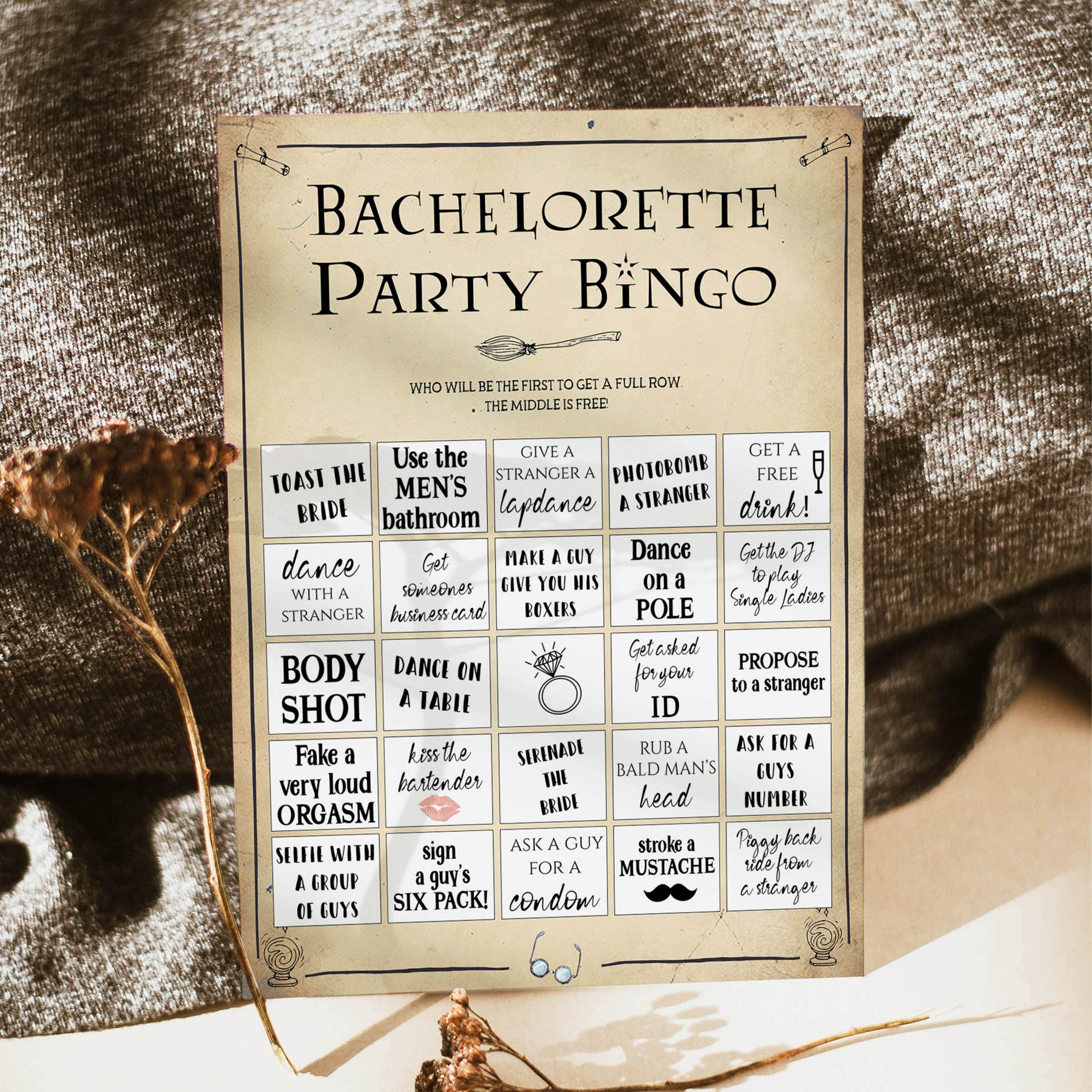 Bachelorette Party Bingo | Printable Harry Potter Bachelorette Games ...