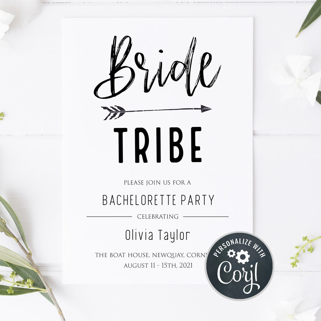 Bride Tribe Bachelorette Party Invitation Oh Happy Printables Ohhappyprintables