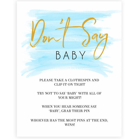 Blue swash, dont say baby baby games, baby shower games, printable baby games, fun baby games, boy baby shower games, baby games, fun baby shower ideas, baby shower ideas, boy baby games, blue baby shower