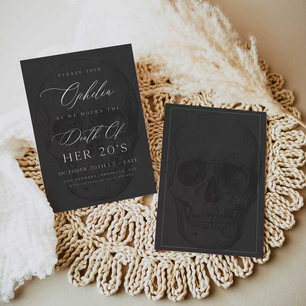 EDITABLE Death To My Twenties Invitation - Editable Birthday ...