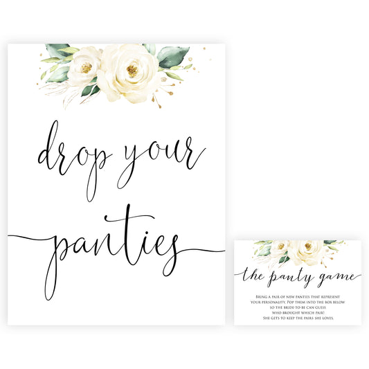 Rose Gold Drop your Panties Bridal Game  Shop Bridal Shower Games –  OhHappyPrintables