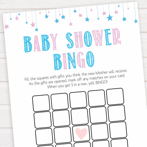 Baby Shower Bingo - Gender Reveal Printable Baby Games – OhHappyPrintables