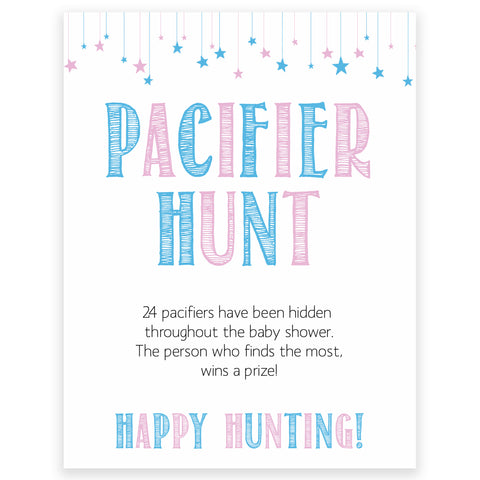 Pacifier Hunt - Gender Reveal Printable Baby Games – OhHappyPrintables