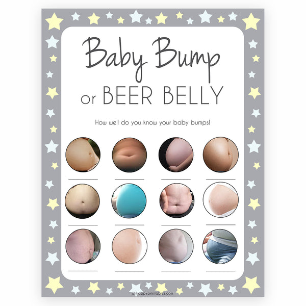 Beer Belly Or Pregnant Belly Game Printable Free Free Templates Printable 