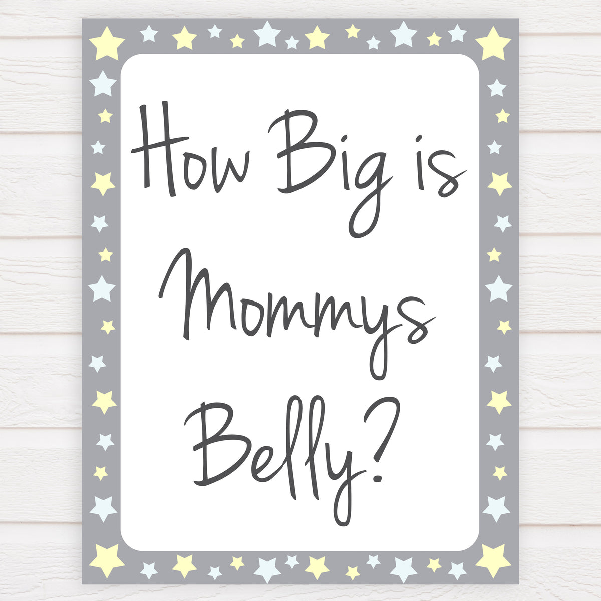 How Big Is Mommy S Belly Printable