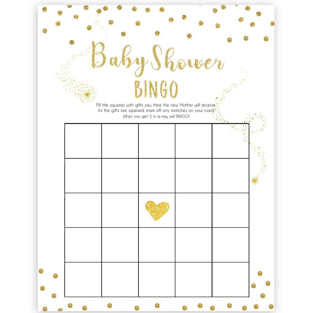 blank baby girl bingo cards