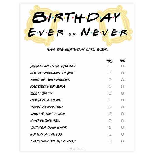 Do You Know The Birthday Girl  Printable Birthday Drink If Game –  OhHappyPrintables