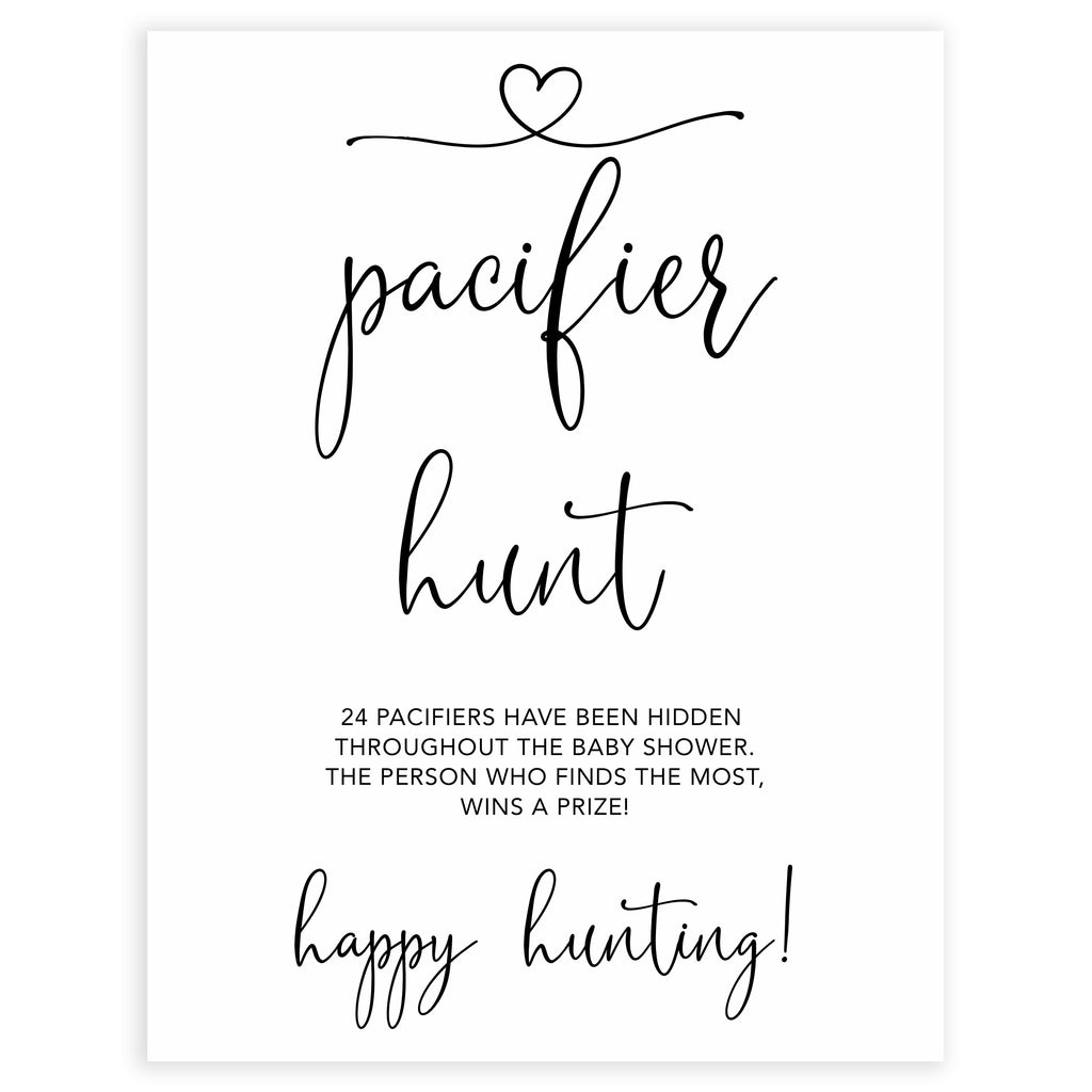Pacifier Hunt Free Printable