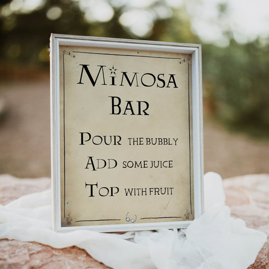 Mimosa Bar Sign (Greenery) - Modern MOH