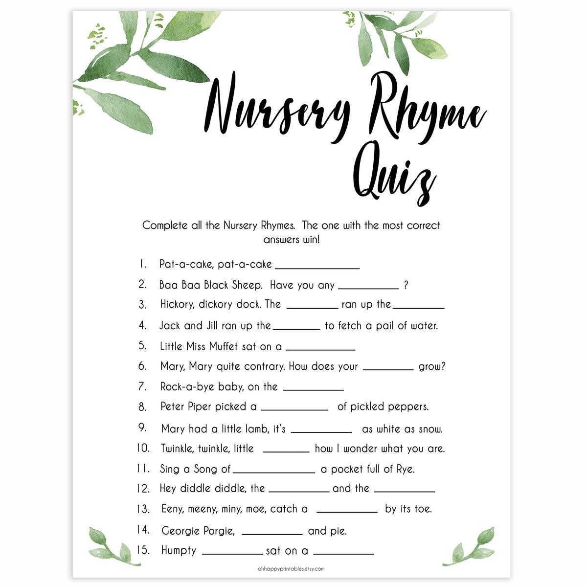 nursery-rhyme-quiz-game-botanical-baby-shower-games-ohhappyprintables