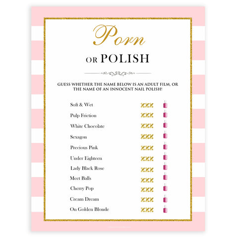 Black Porn Stars With Nail Polish - Porn or Polish â€“ OhHappyPrintables