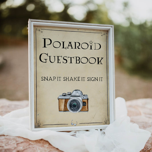Polaroid Guestbook Table Sign  Printable Minimalist Bridal Shower