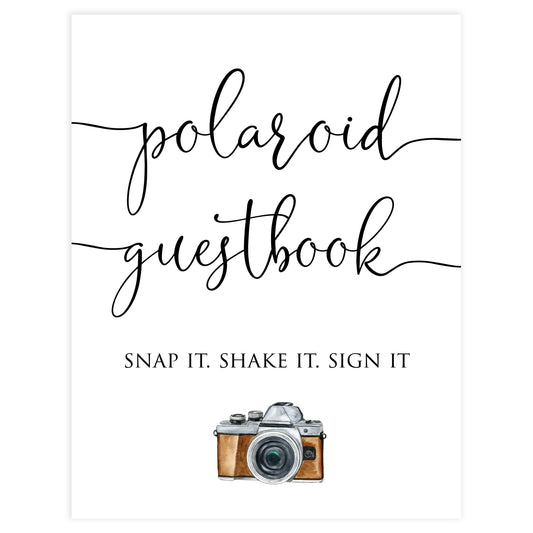 Polaroid Guestbook Table Sign  Printable Harry Potter Bridal Decor –  OhHappyPrintables