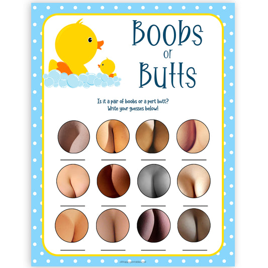 Boobs Or Butt? Birthday Quiz Ecard (Interactive)