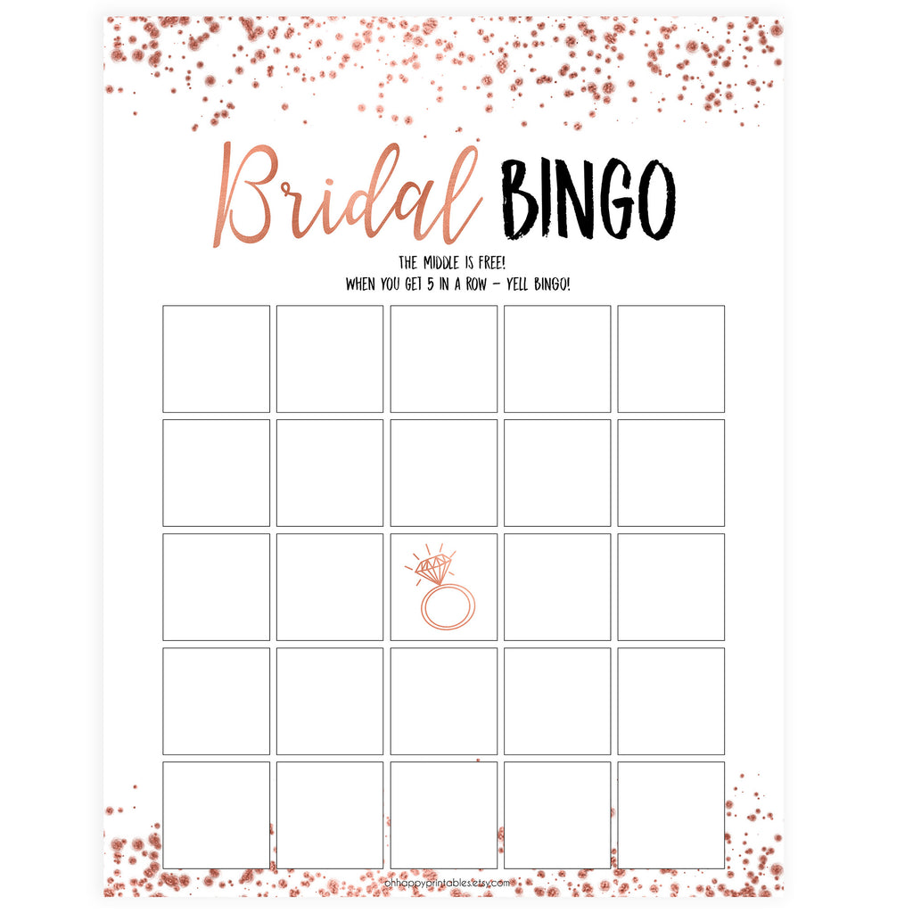 Free Printable Bridal Bingo Template - Printable World Holiday