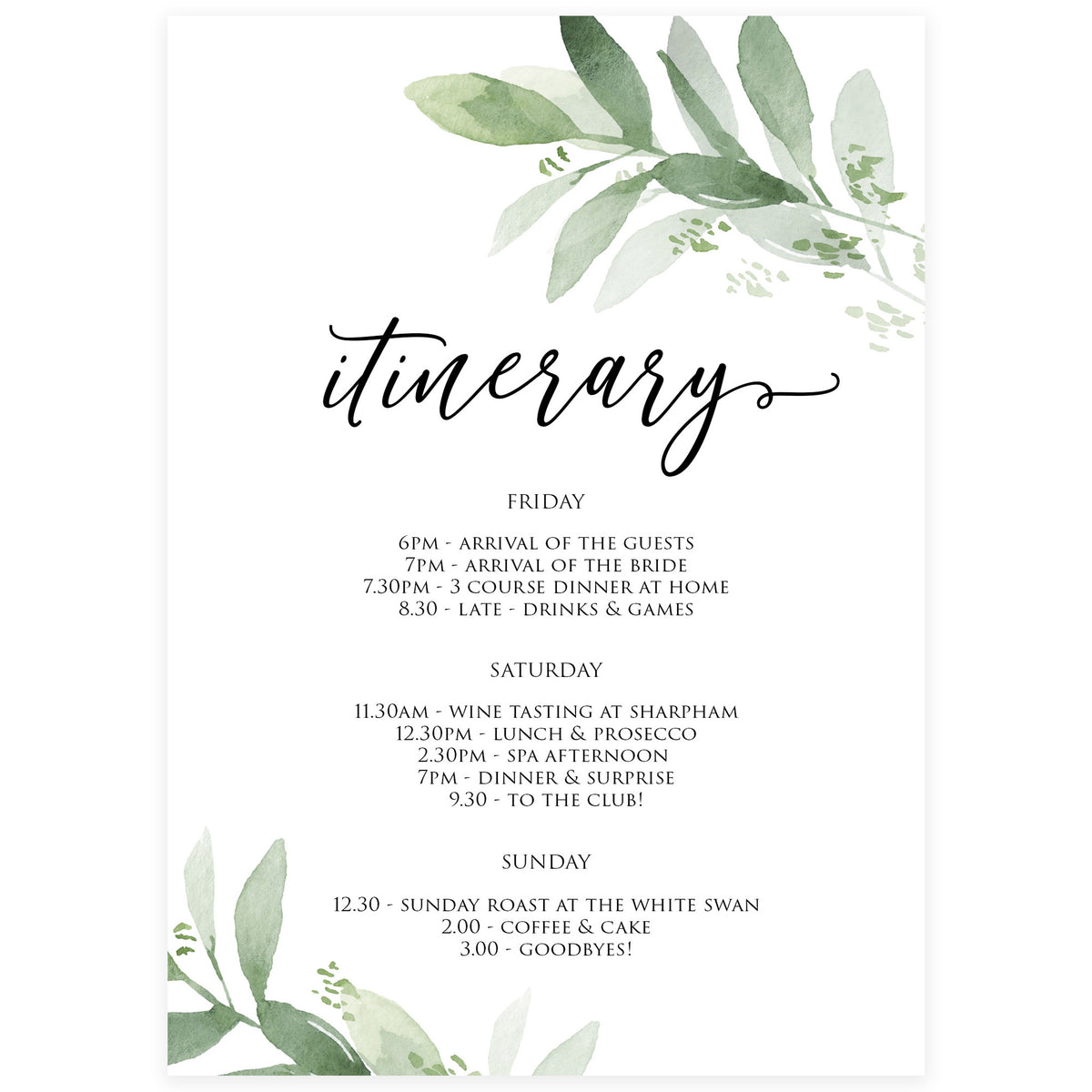 greenery-editable-itinerary-template-bridal-shower-bachelorette-ohhappyprintables