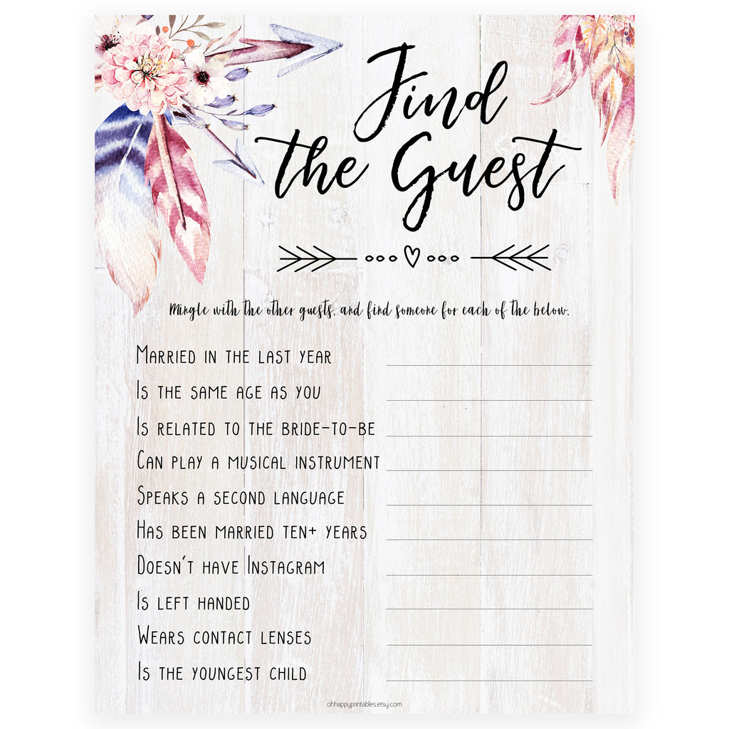 Find The Guest Game Free Printable PRINTABLE TEMPLATES