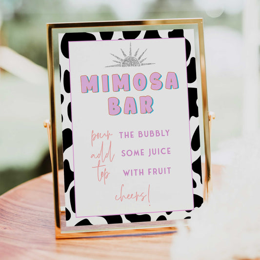 Bridal Shower Mimosa Bar Sign  Autumn Shower Mimosa Sign – Wild