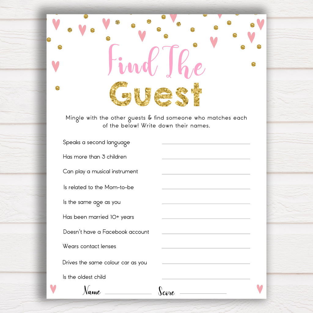 Find The Guest Game Free Printable Printable Word Searches