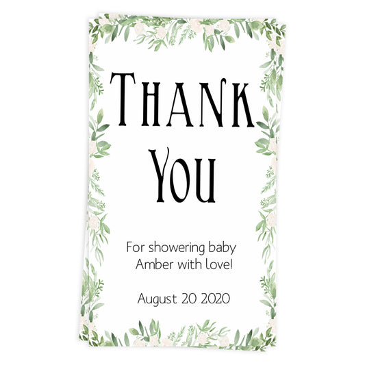 Baby Thank You Tags - Botanical Printable Baby Decor – OhHappyPrintables