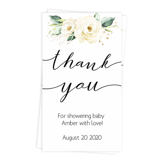 Baby Thank You Tags - White Gender Neutral Printable Baby Decor –  OhHappyPrintables