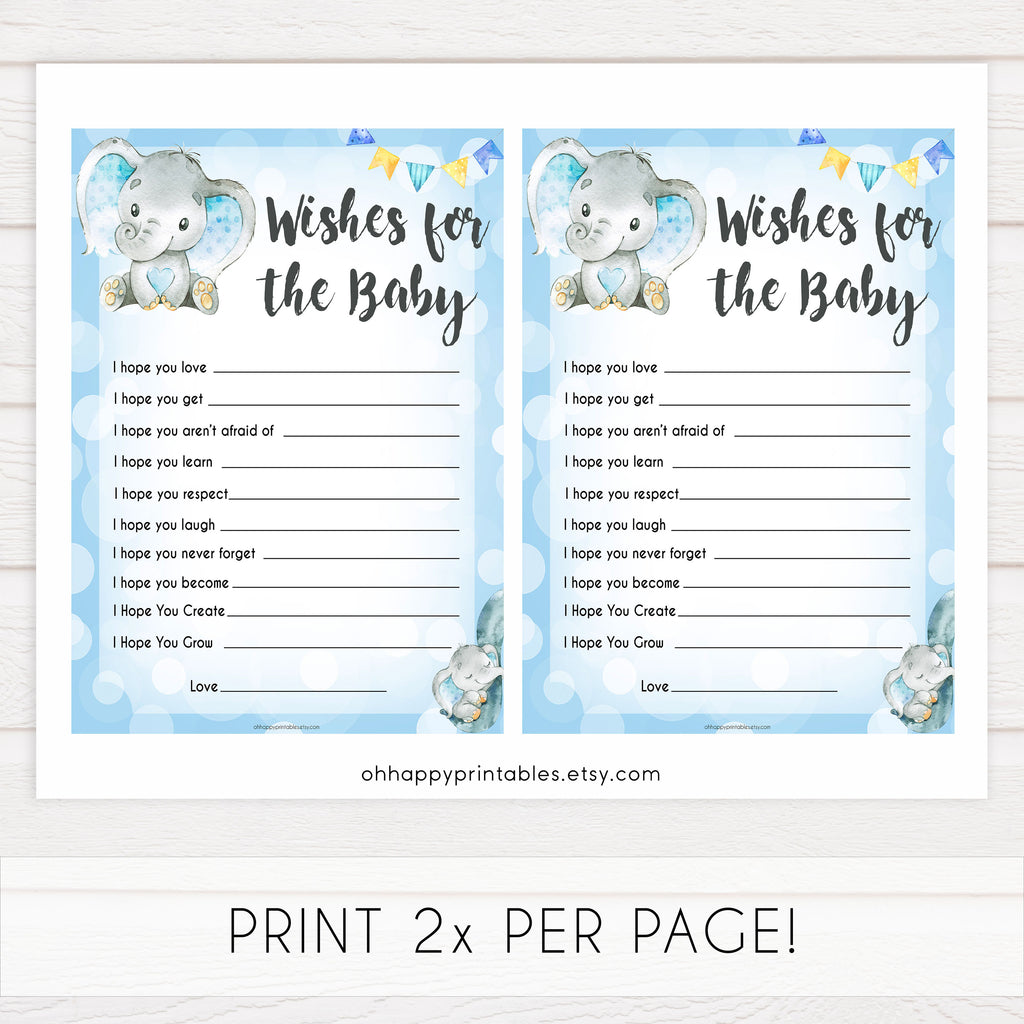 wishes-for-the-baby-blue-elephants-printable-baby-shower-games