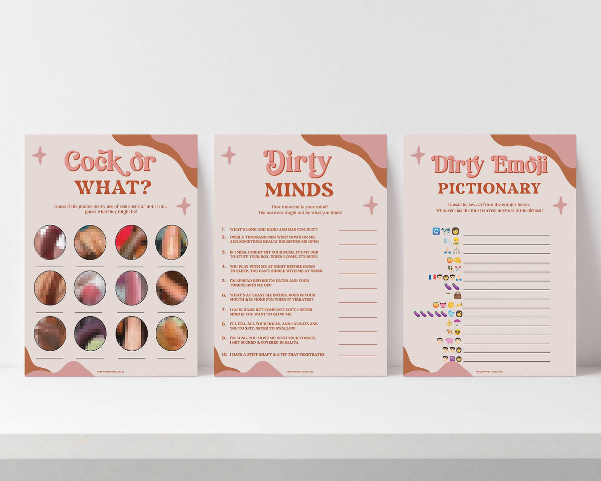 1200px x 960px - Bachelorette Party Games Bundle | Shop Printable Bachelorette Games â€“  OhHappyPrintables