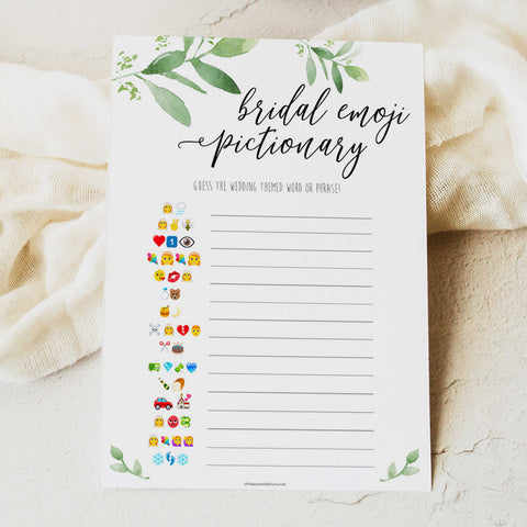 Bridal Emoji Pictionary | Shop Printable Bridal Shower Games ...