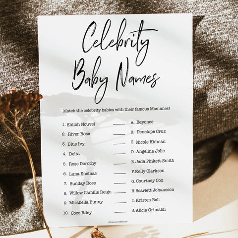 Shop White Gender Neutral Baby Shower Printables | Oh Happy Printables ...