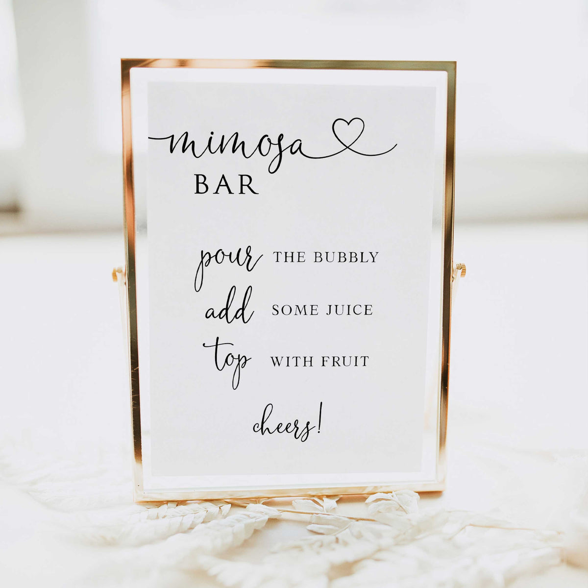 Mimosa Bar Bridal Shower Sign | Printable Mimosa Bridal Shower ...