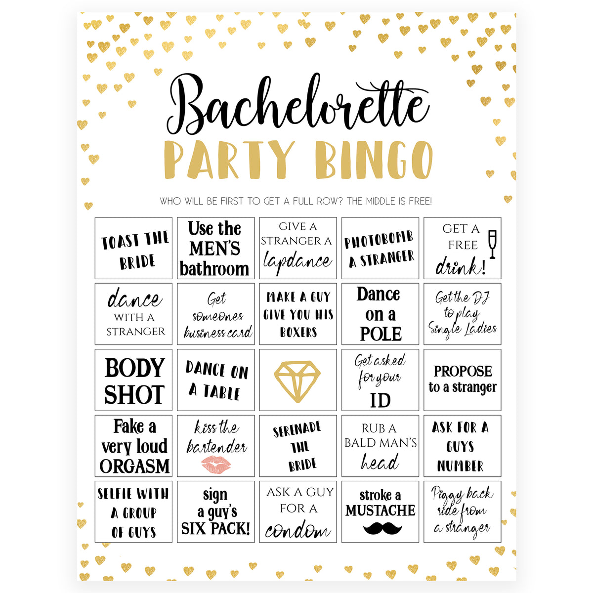 Bachelorette Party Games Printable - Customize and Print