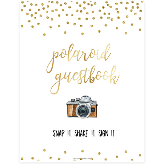 Polaroid Guestbook Table Sign  Printable Harry Potter Bridal Decor –  OhHappyPrintables