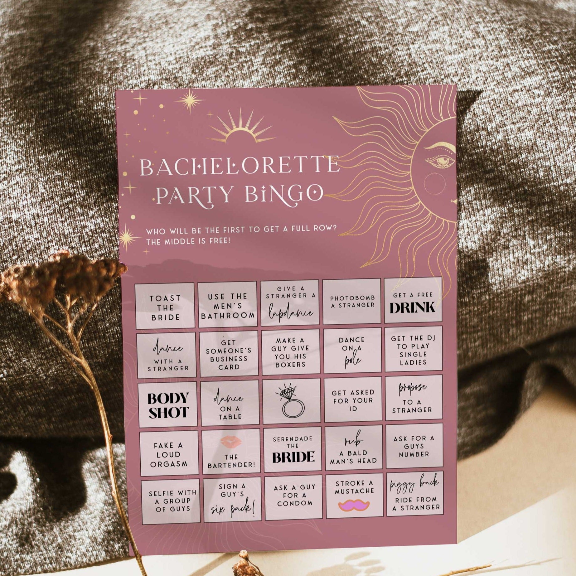 EDITABLE Bachelorette Party Bingo - Soleil Bachelorette Games ...