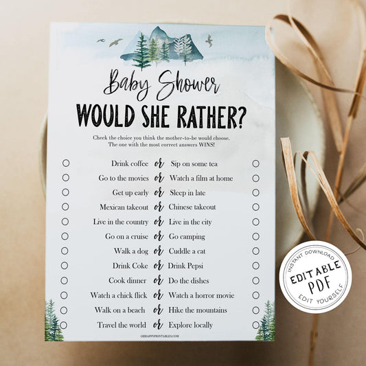 36 Editable Eucalyptus Baby Shower Games - Editable Games