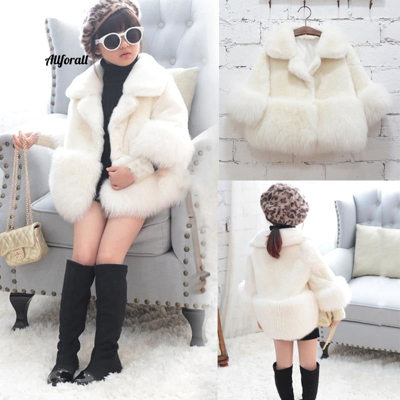 girls long fur coat