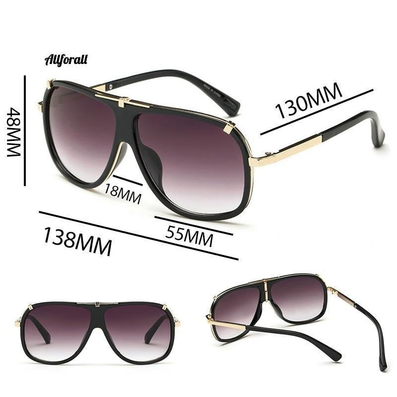 Retro Men & Women Square Sunglasses, Brand Designer Fashion Gradient Lens Glasses women sunglasses allforall
