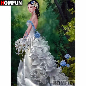 blue rose wedding dress