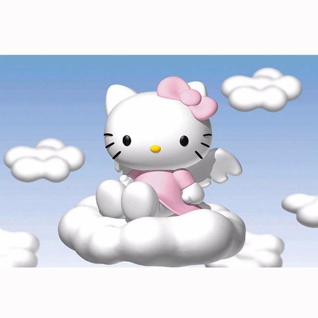 5D Diamond Painting Hello Kitty on a Cloud Kit | Bonanza Marketplace