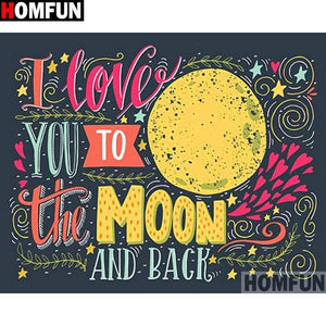 5d Diamond Painting I Love You To The Moon And Back Kit